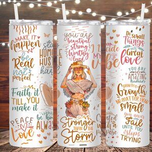 Boho Positivity Stainless Steel Insulated Tumbler